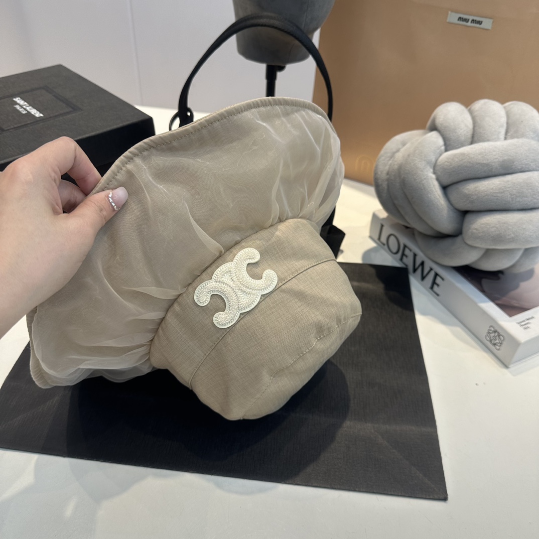 C-E Spring and summer bow fisherman's hat, head circumference 57cm.