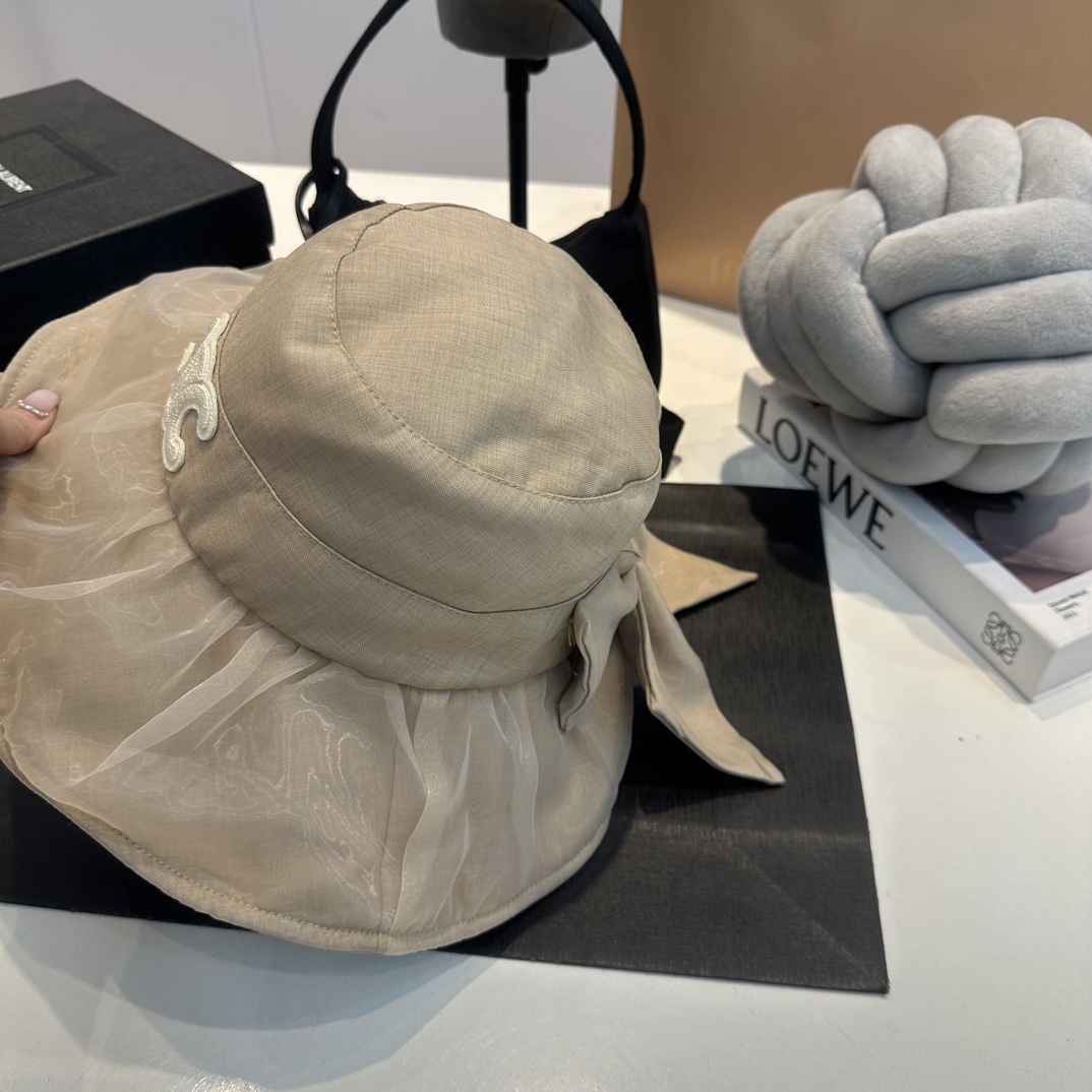 C-E Spring and summer bow fisherman's hat, head circumference 57cm.