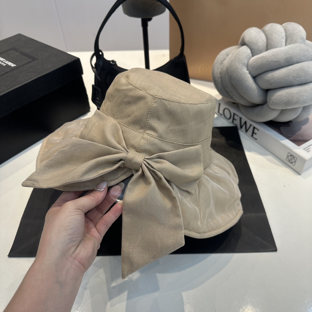 C-E Spring and summer bow fisherman's hat, head circumference 57cm.