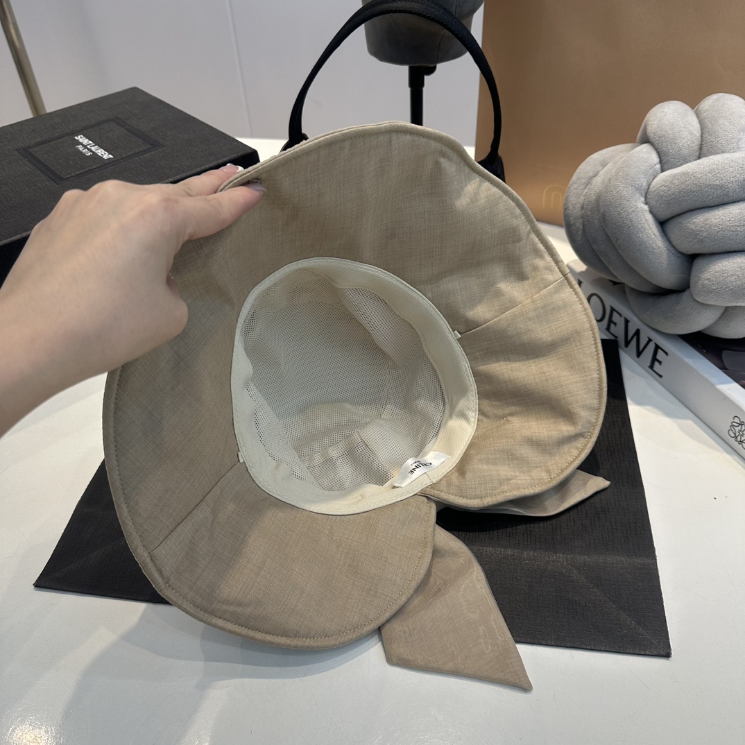 C-E Spring and summer bow fisherman's hat, head circumference 57cm.