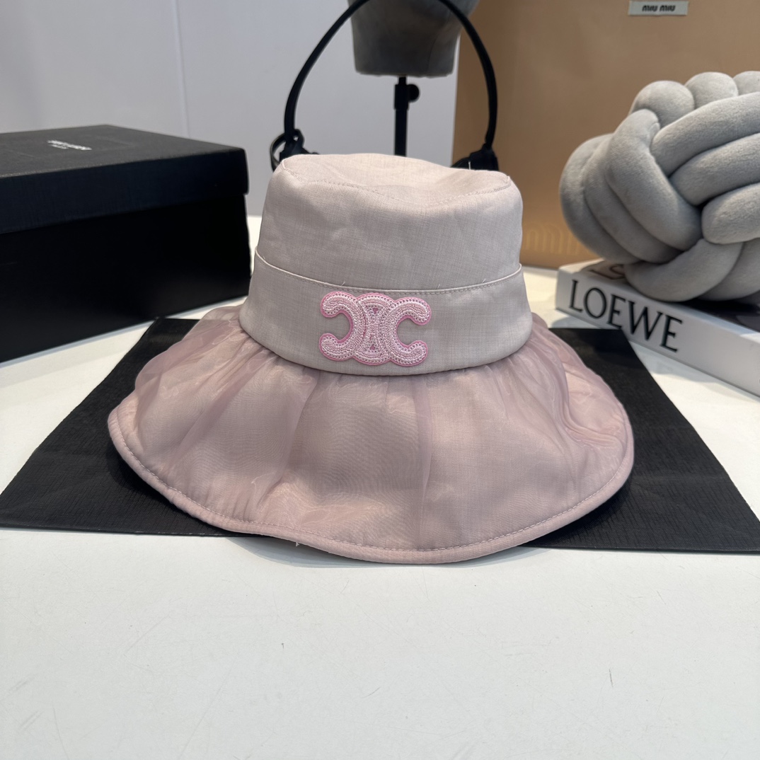 C-E Spring and summer bow fisherman's hat, head circumference 57cm.