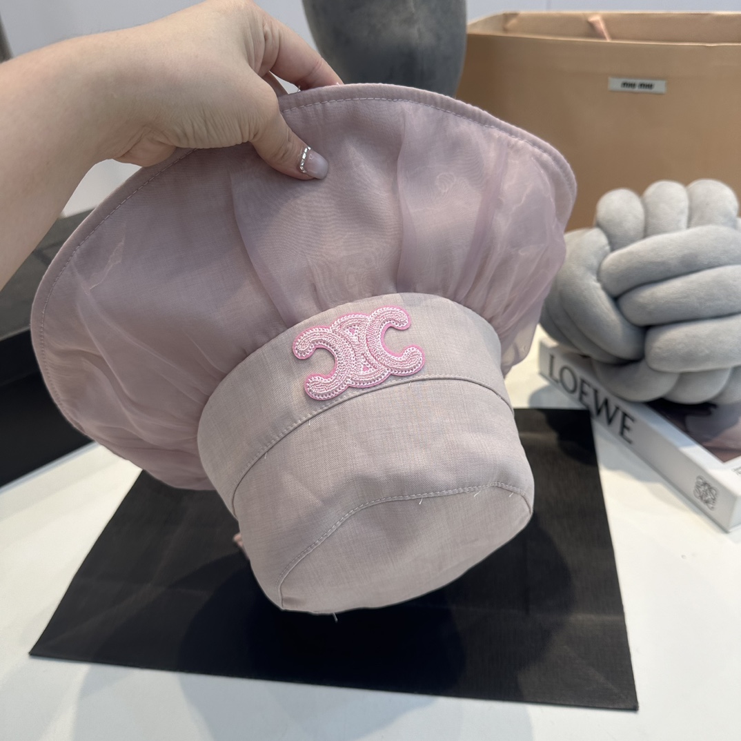 C-E Spring and summer bow fisherman's hat, head circumference 57cm.