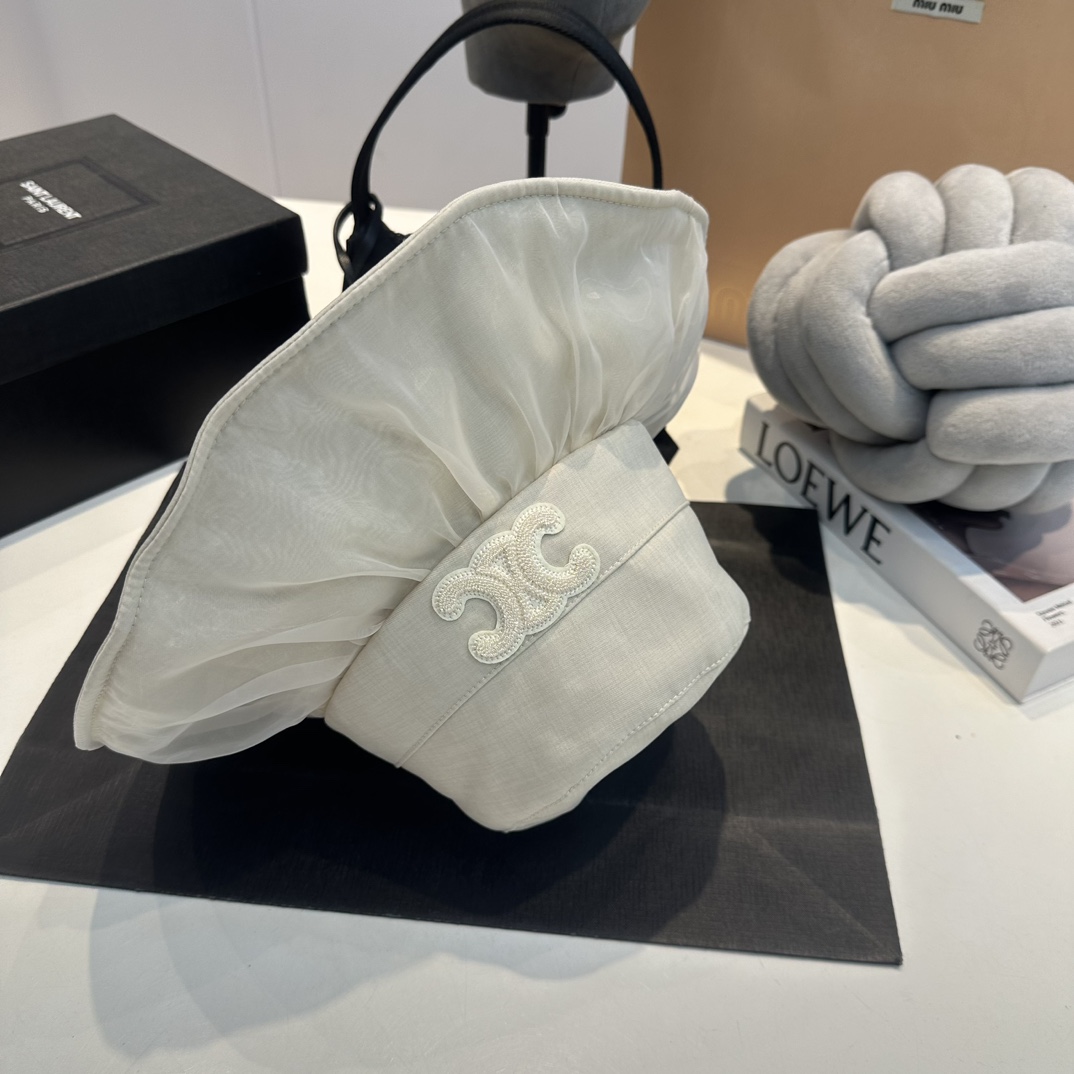 C-E Spring and summer bow fisherman's hat, head circumference 57cm.