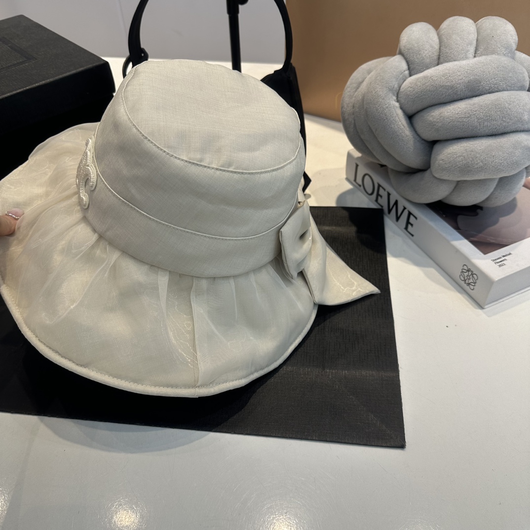 C-E Spring and summer bow fisherman's hat, head circumference 57cm.