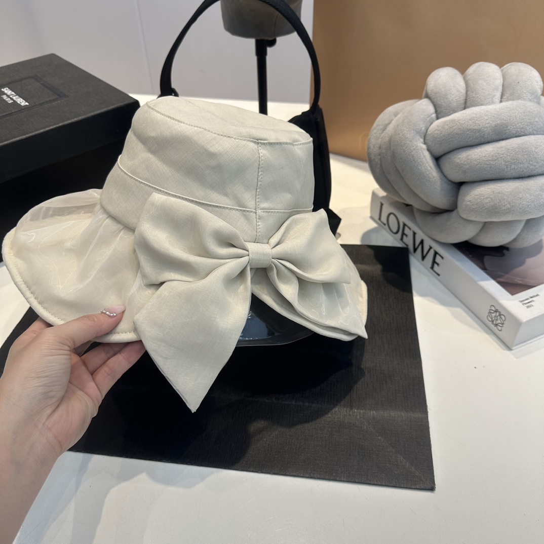 C-E Spring and summer bow fisherman's hat, head circumference 57cm.