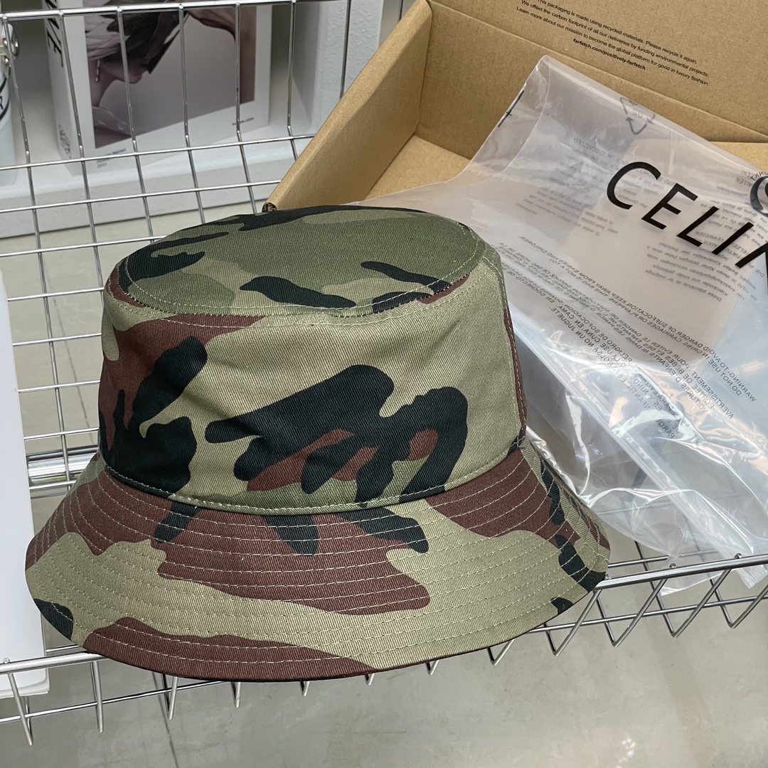 C-E New high version fisherman hat Xinhua News Agency camouflage