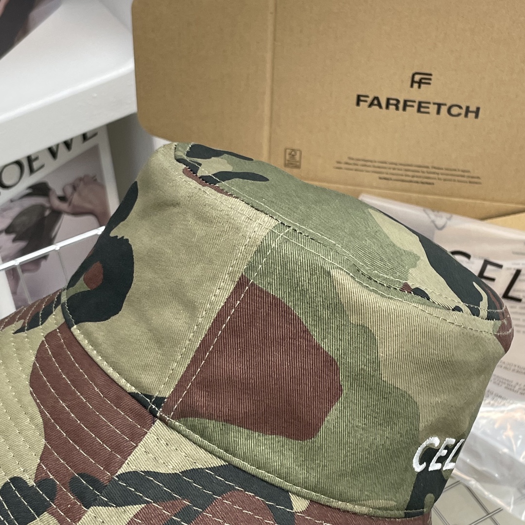 C-E New high version fisherman hat Xinhua News Agency camouflage