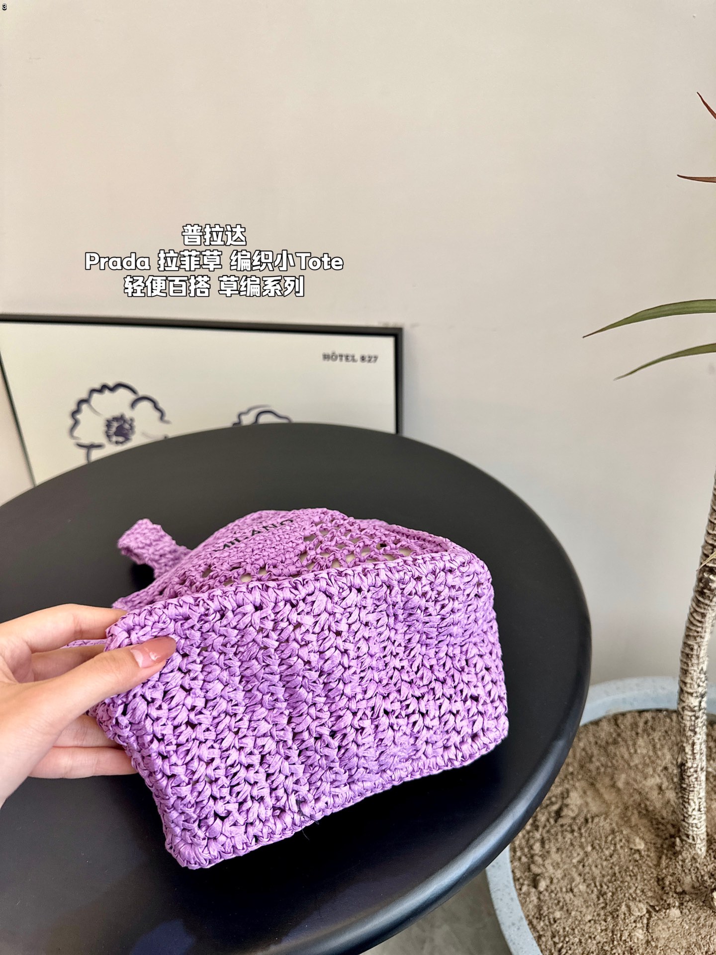 P-A Summer limited weaving straw small tote bag Raffia Tote