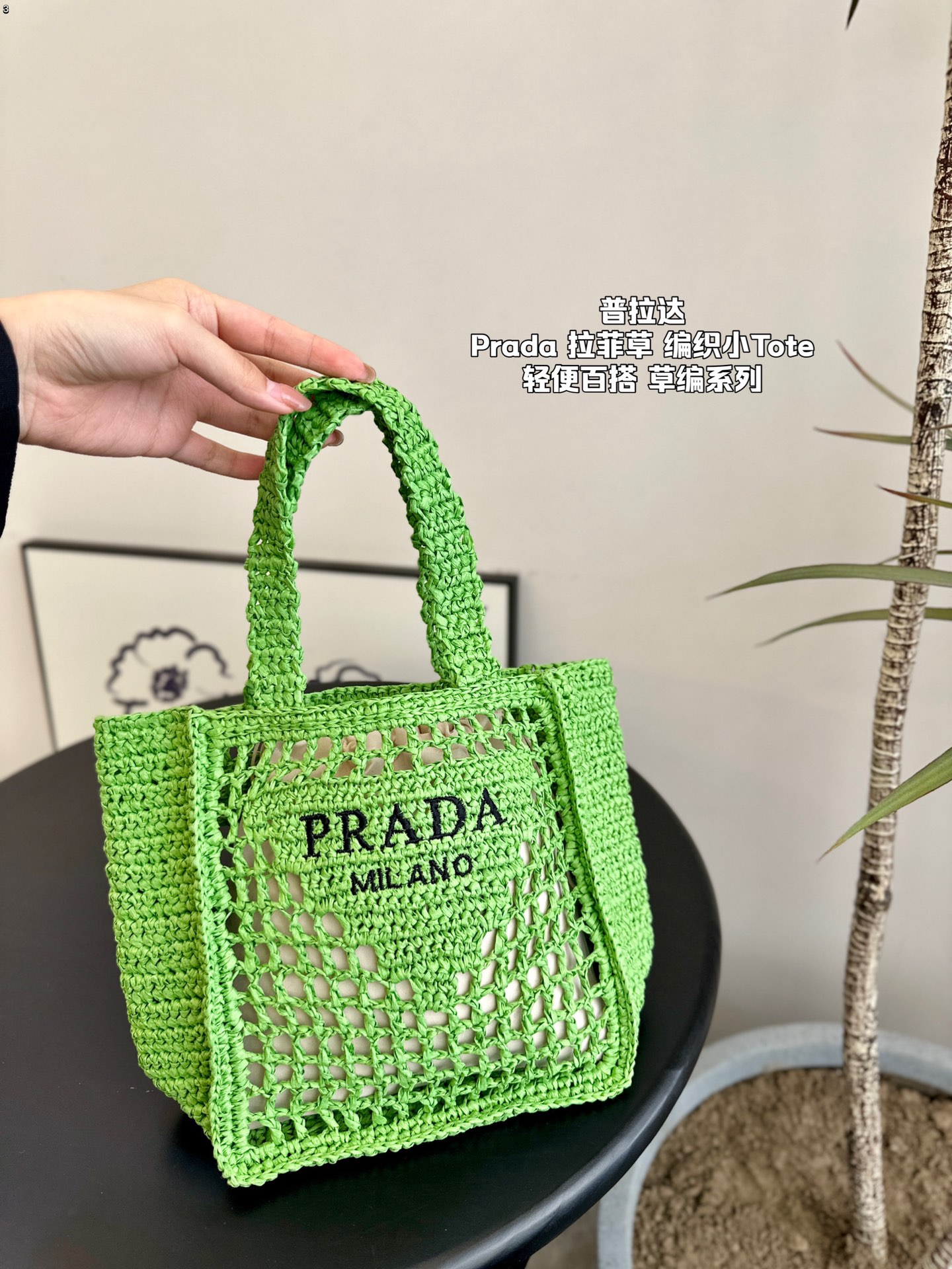 P-A Summer limited weaving straw small tote bag Raffia Tote