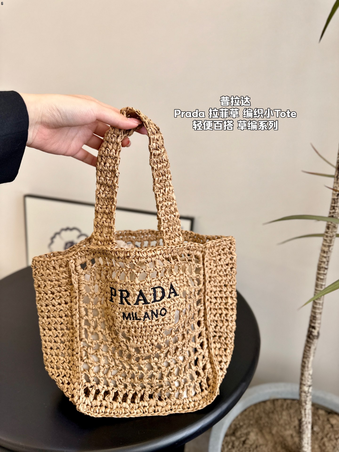 P-A Summer limited weaving straw small tote bag Raffia Tote