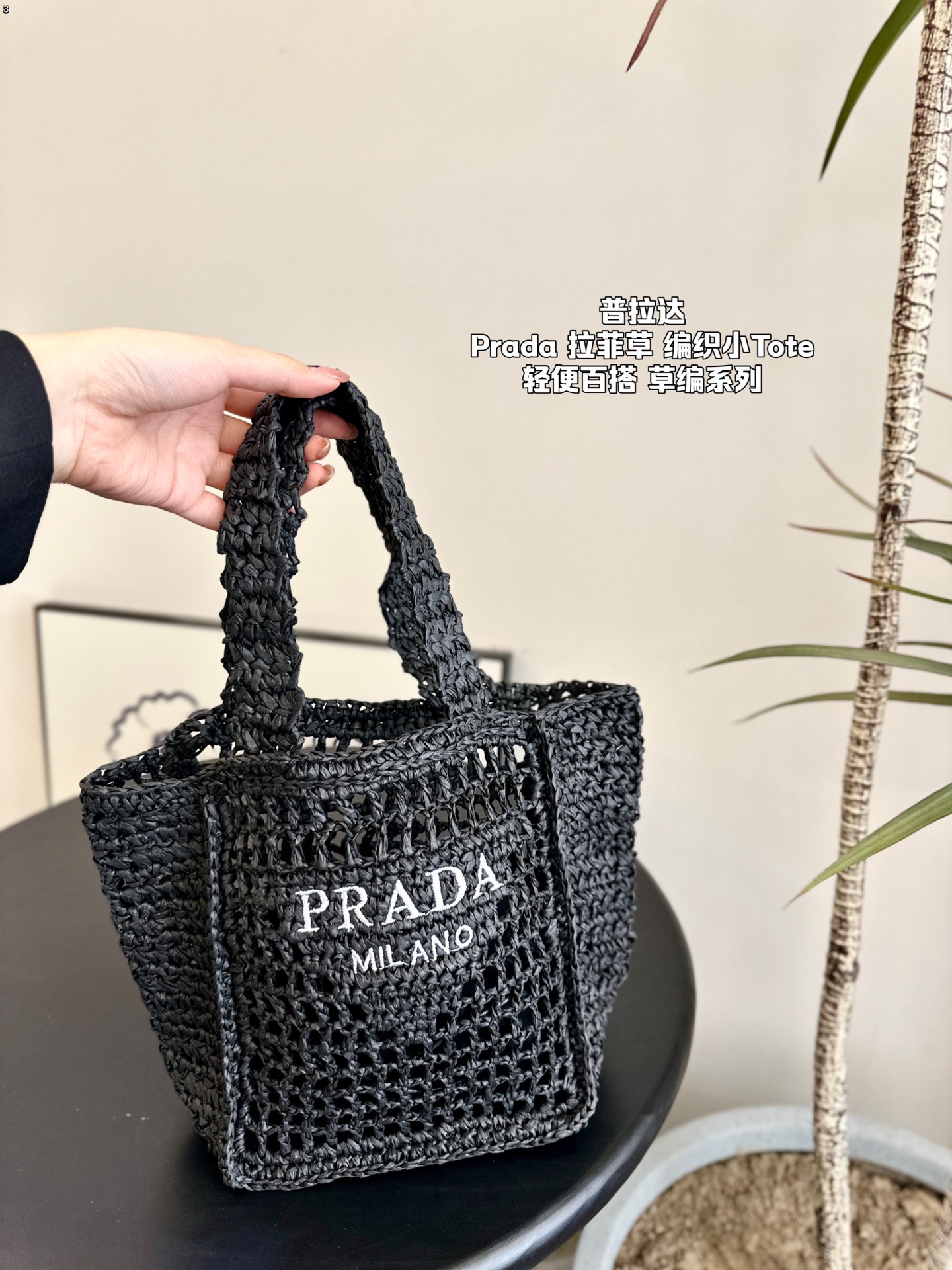 P-A Summer limited weaving straw small tote bag Raffia Tote
