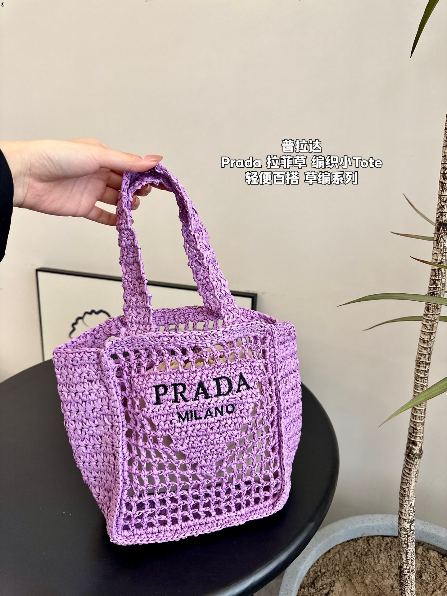 P-A Summer limited weaving straw small tote bag Raffia Tote