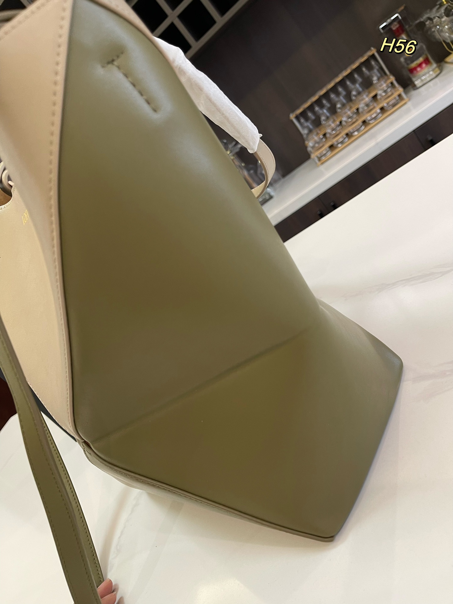 L-E Puzzle tote bag Foldable shopping bag with canvas liner