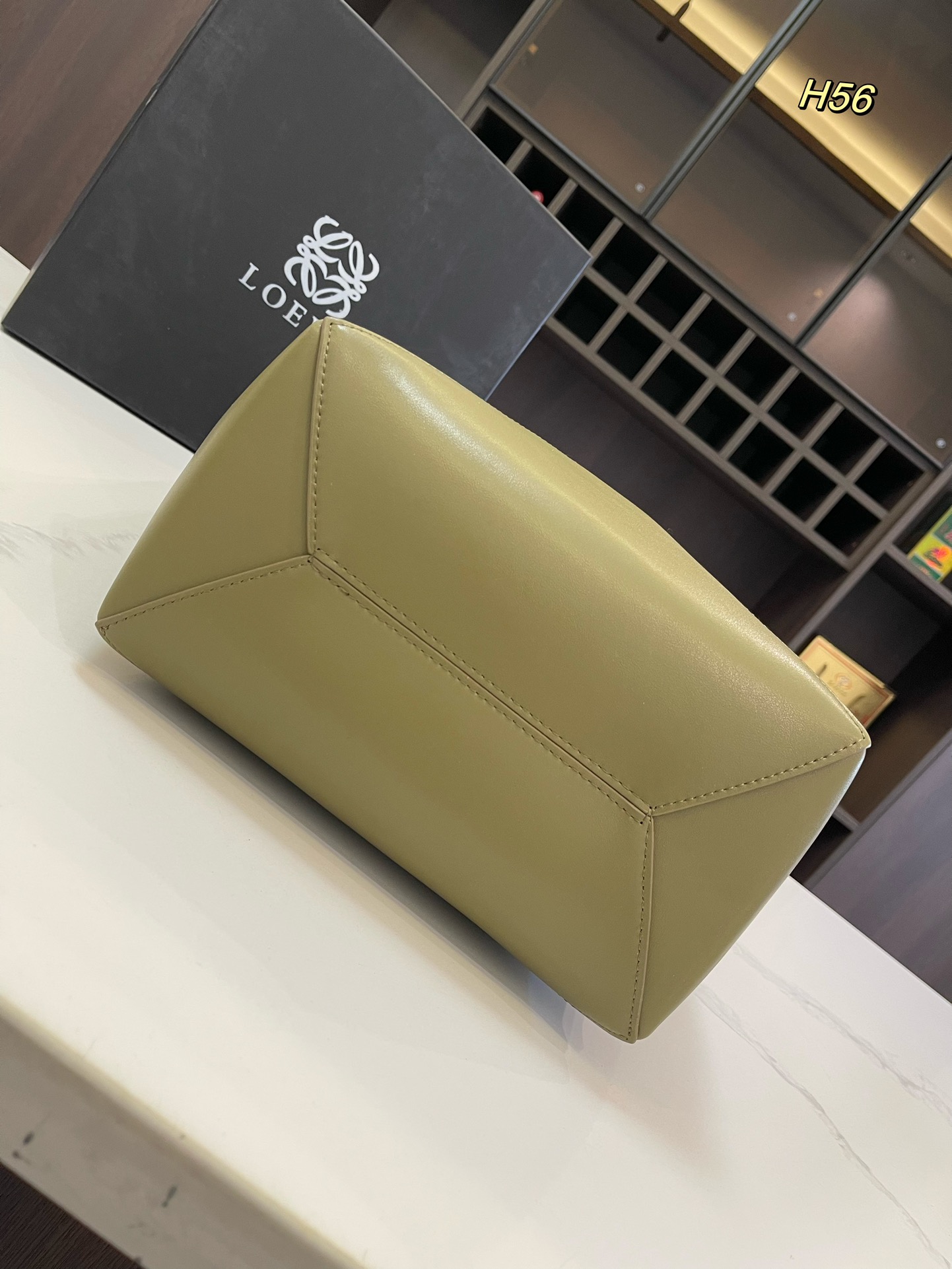 L-E Puzzle tote bag Foldable shopping bag with canvas liner