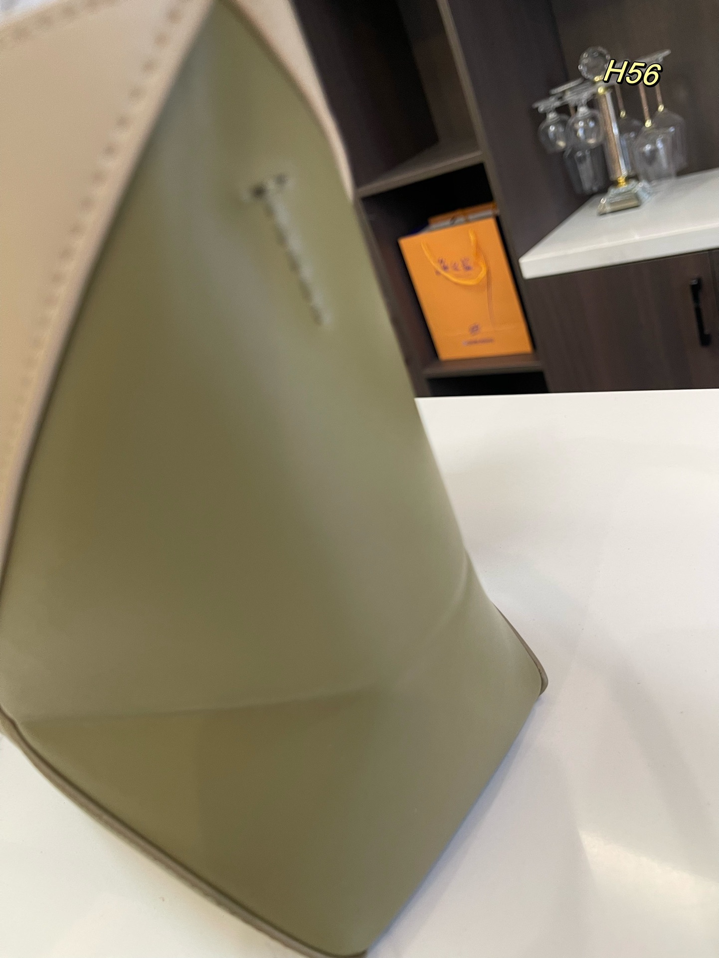 L-E Puzzle tote bag Foldable shopping bag with canvas liner