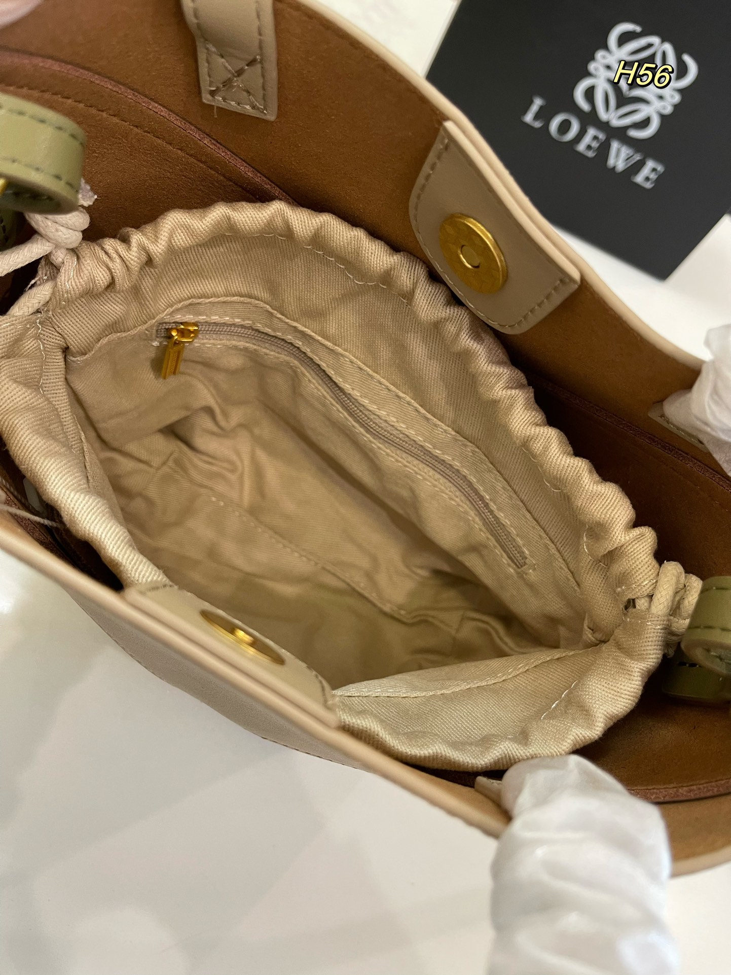 L-E Puzzle tote bag Foldable shopping bag with canvas liner