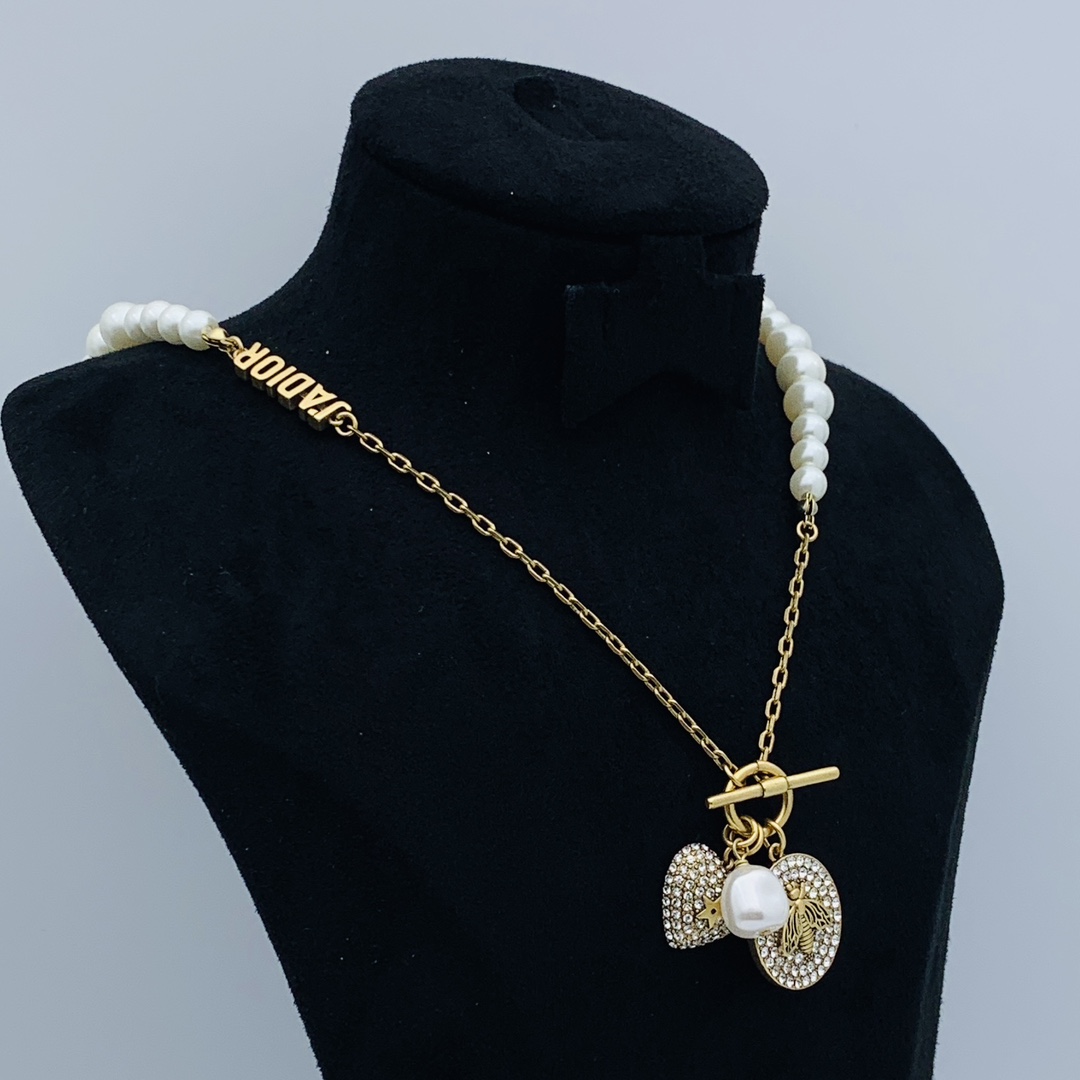 D-R Pearl temperament retro necklace
