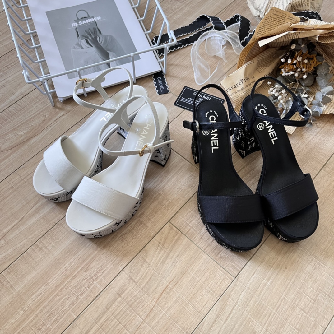 C-L New letter rhinestone high heels