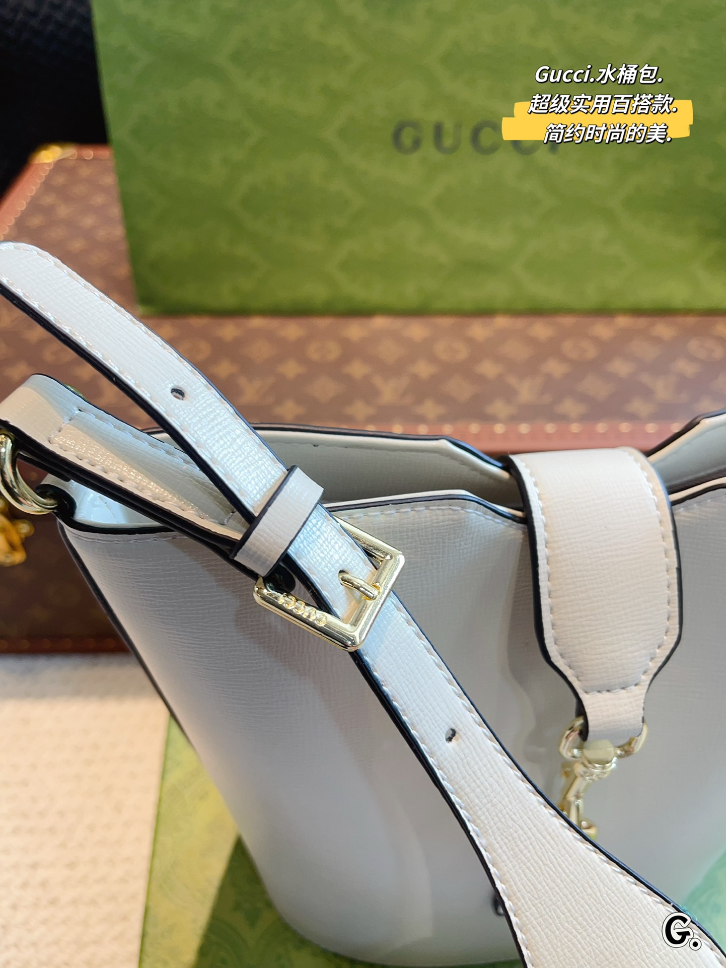 G-G Bucket bag decorated with interlocking double G logo new bucket bag