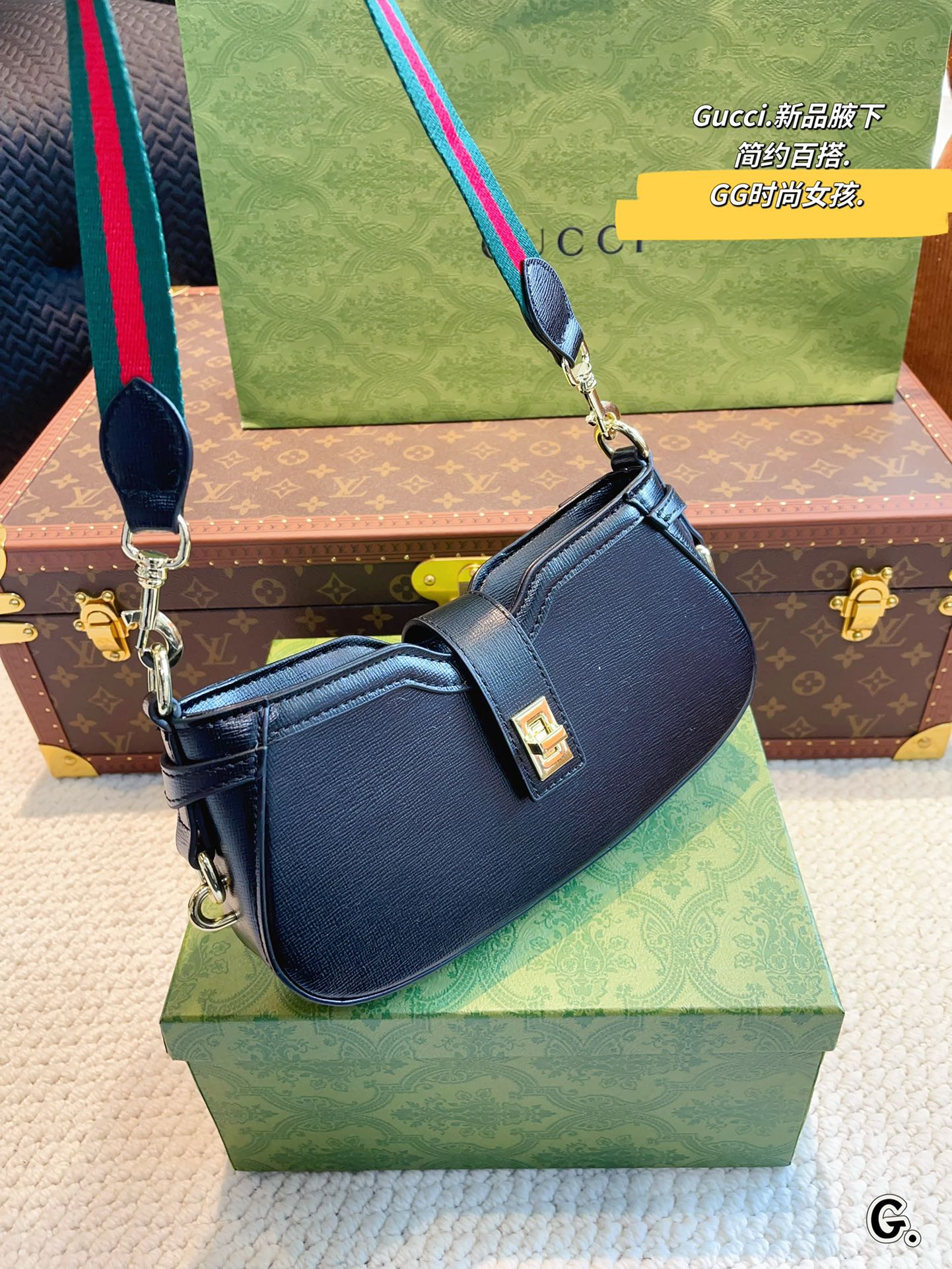 G-G Ophidia handbag underarm bag Joker classic close your eyes into retro advanced