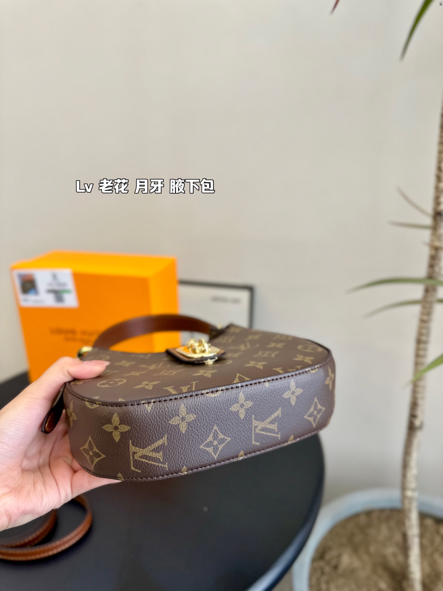 L-V Crescent underarm handbag