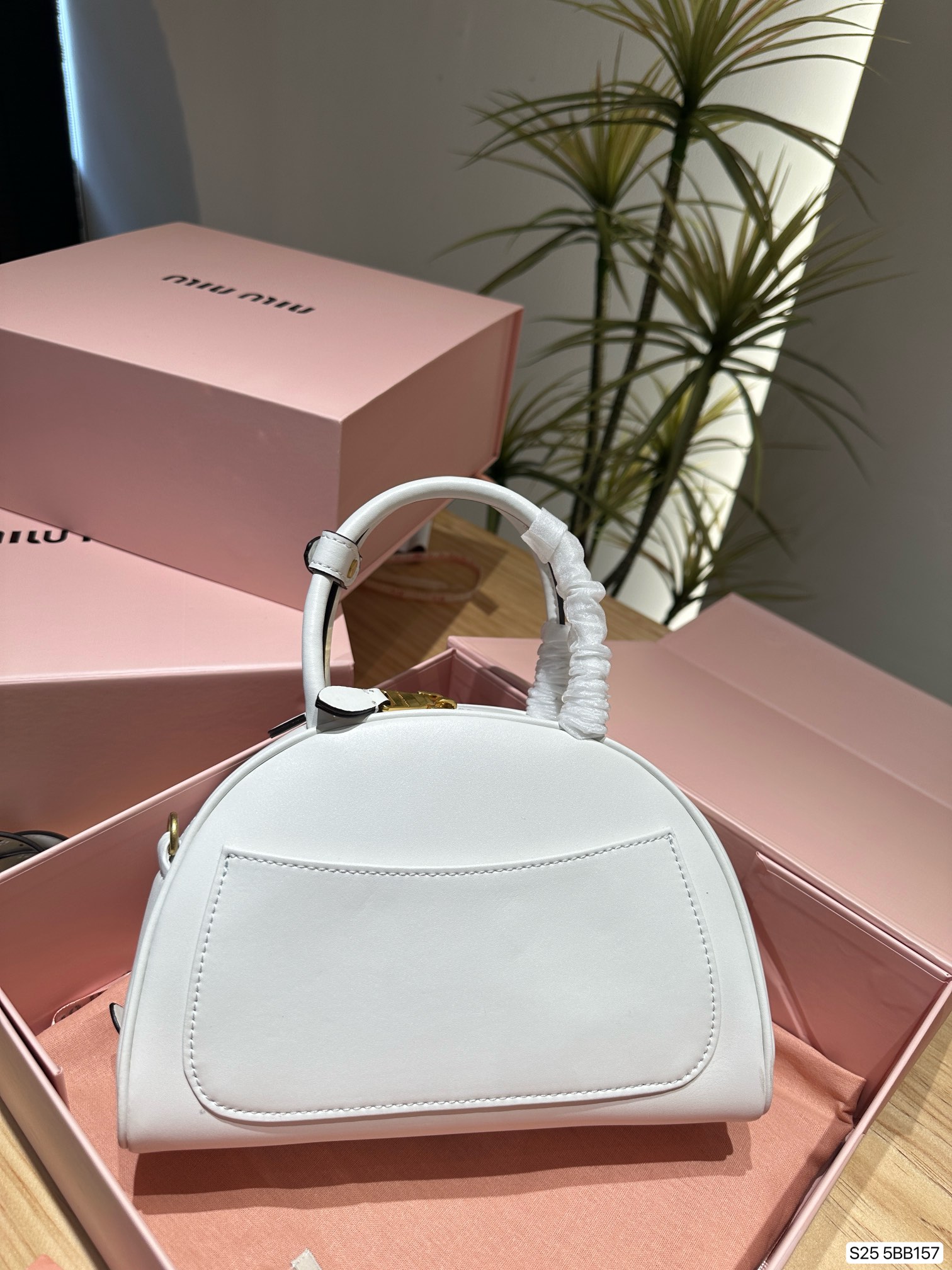 MIU Shell half moon bag