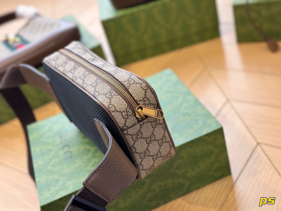 G-G Ophidia series double G chest bag waist bag  Classic red and green ribbon