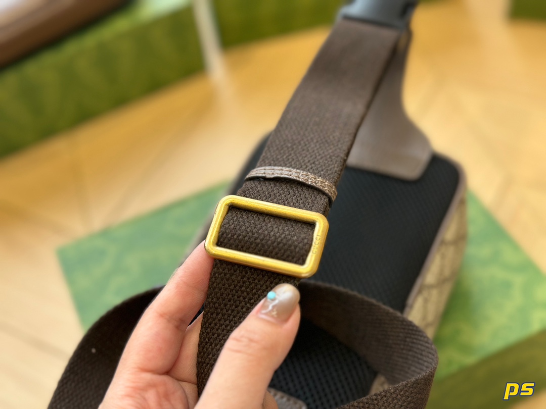 G-G Ophidia series double G chest bag waist bag  Classic red and green ribbon