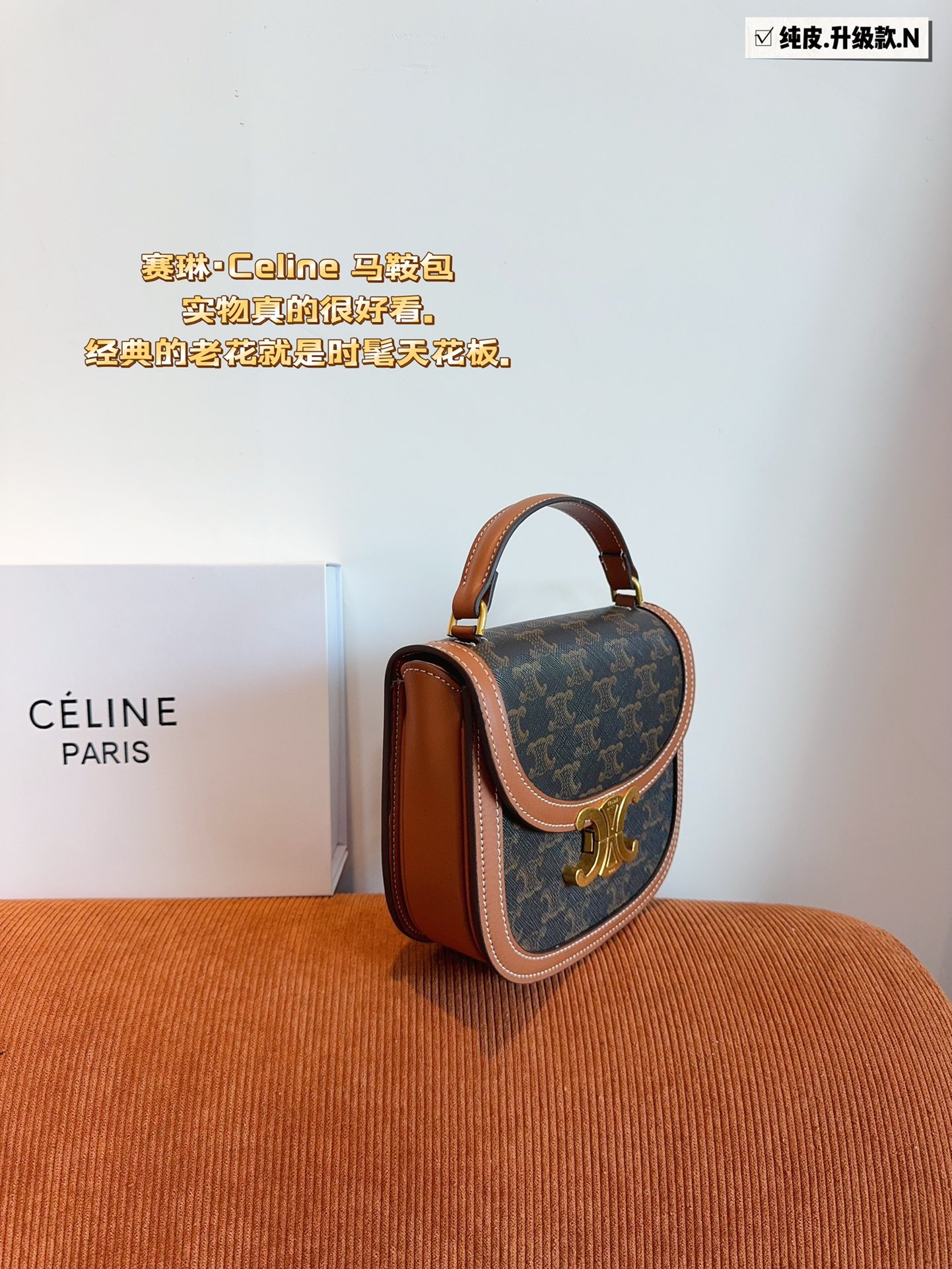 C-L Pure leather arc de Triomphe saddle bag