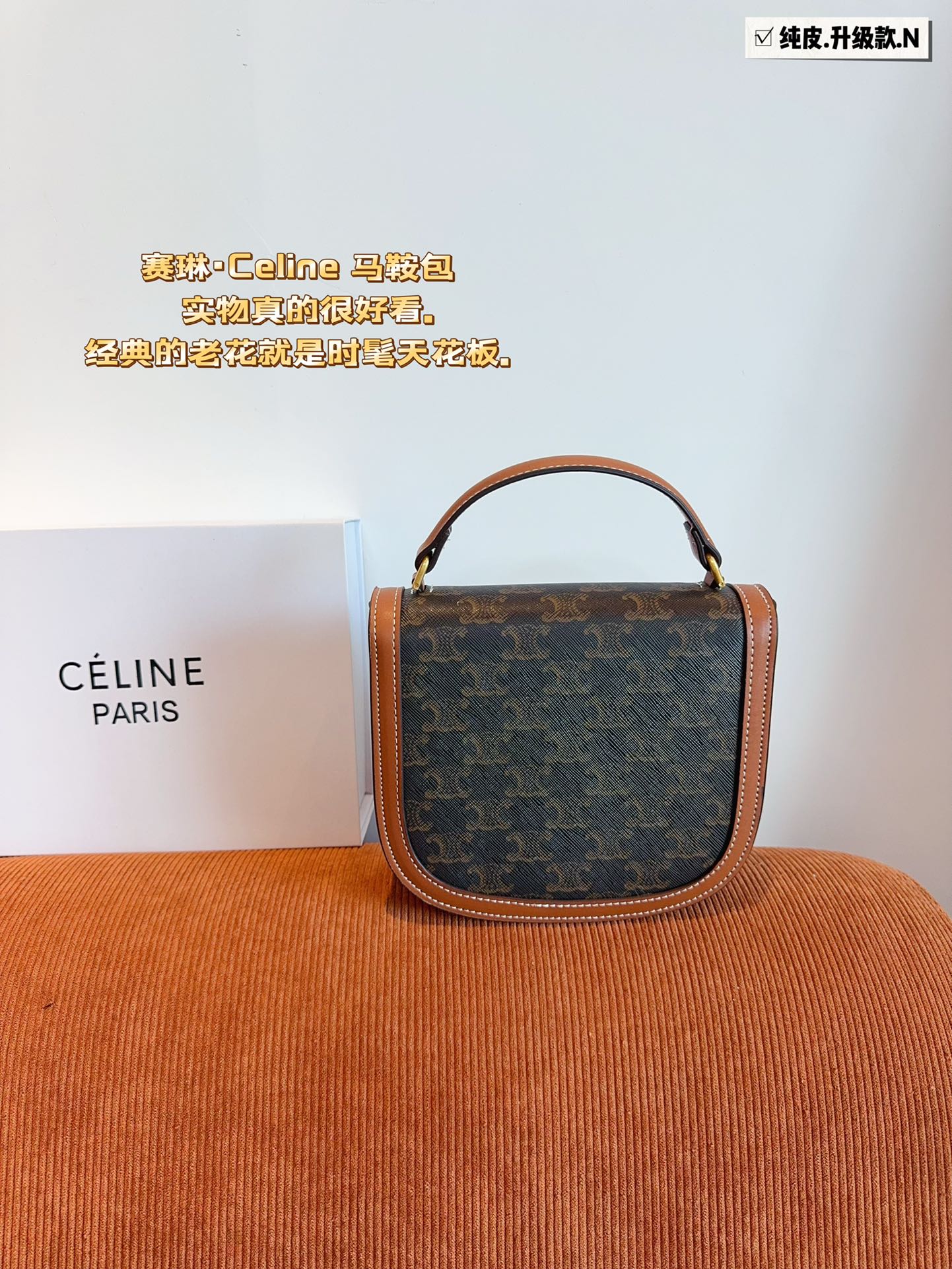 C-L Pure leather arc de Triomphe saddle bag