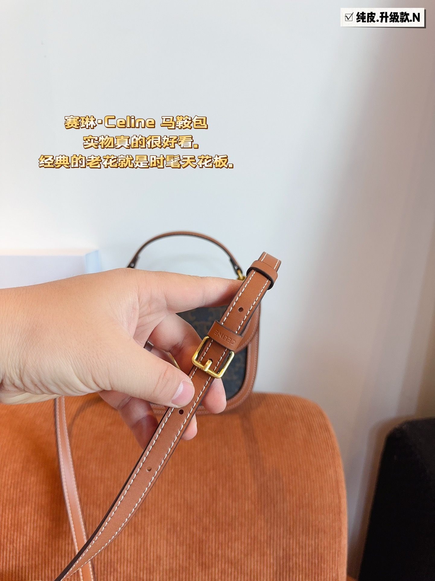 C-L Pure leather arc de Triomphe saddle bag