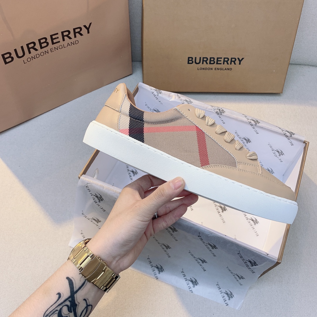 B-Y special plaid small white shoes