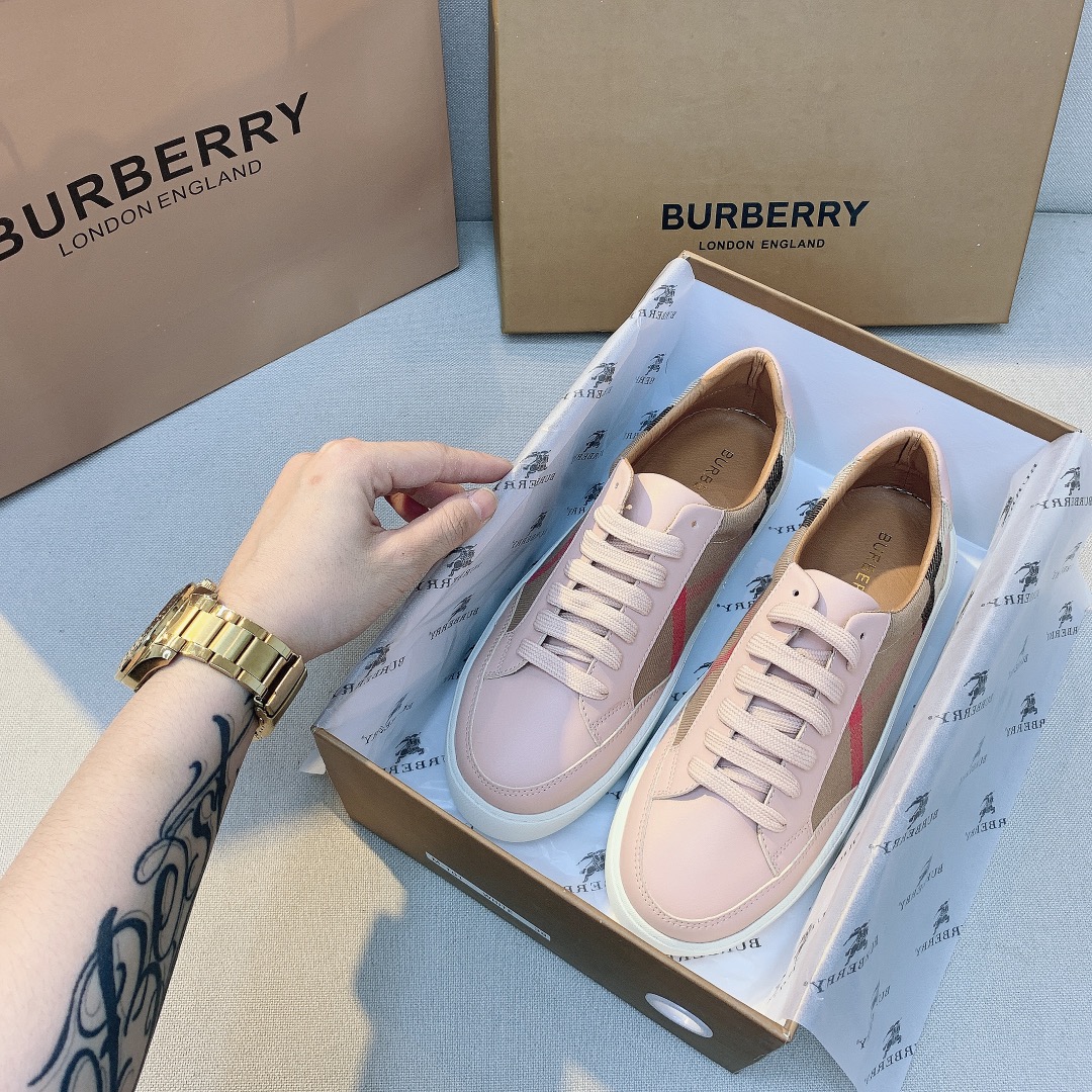 B-Y special plaid small white shoes