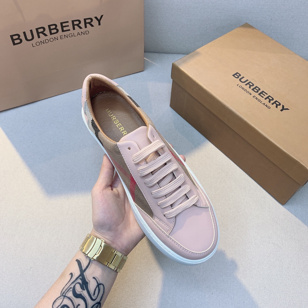 B-Y special plaid small white shoes