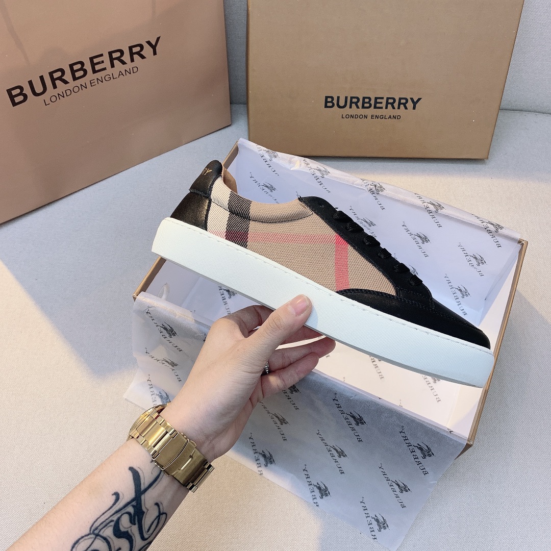 B-Y special plaid small white shoes