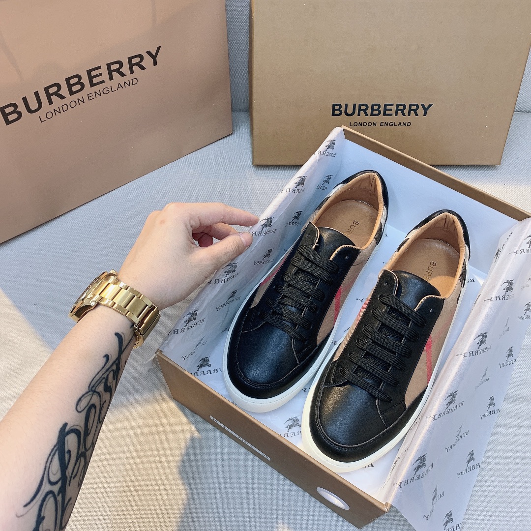 B-Y special plaid small white shoes