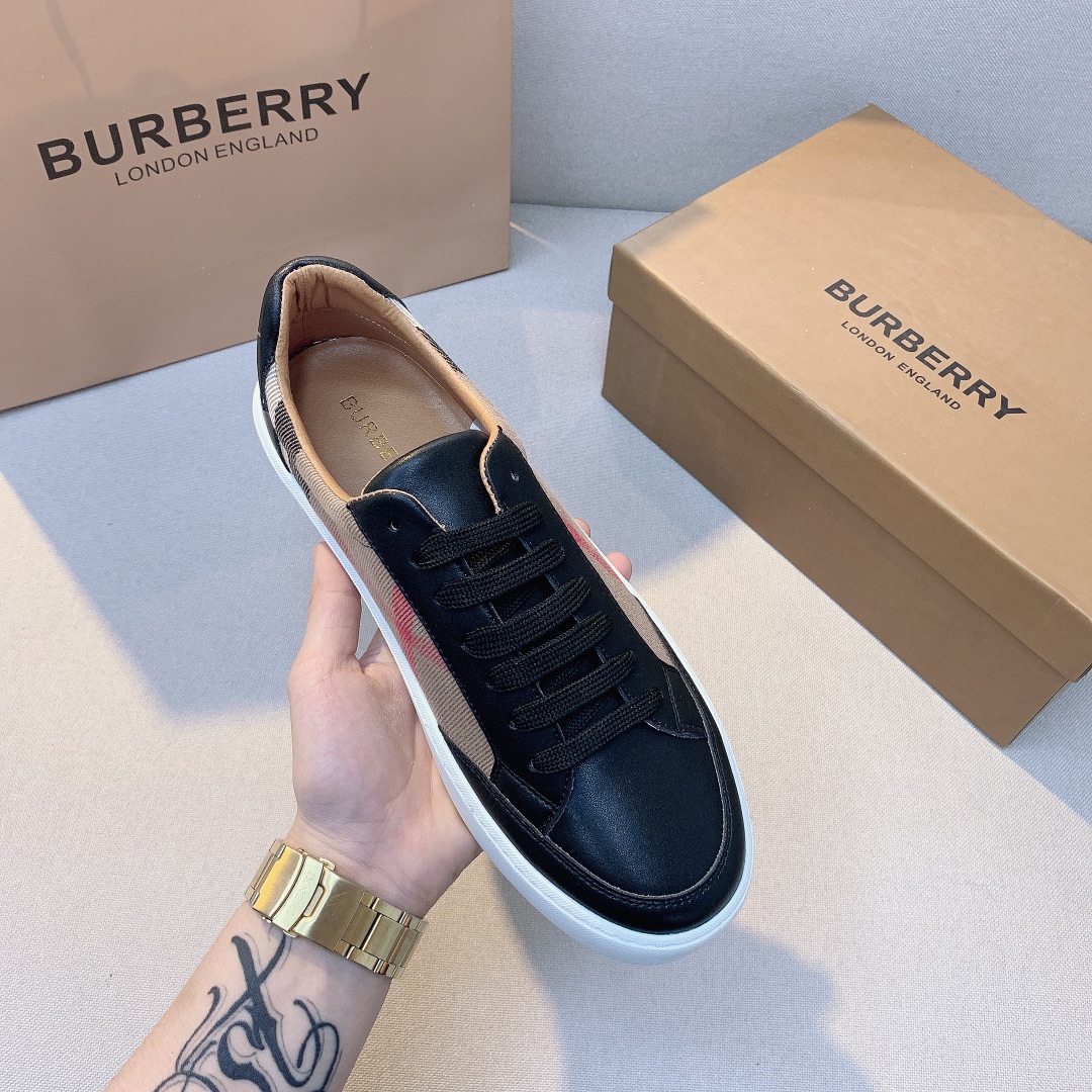 B-Y special plaid small white shoes