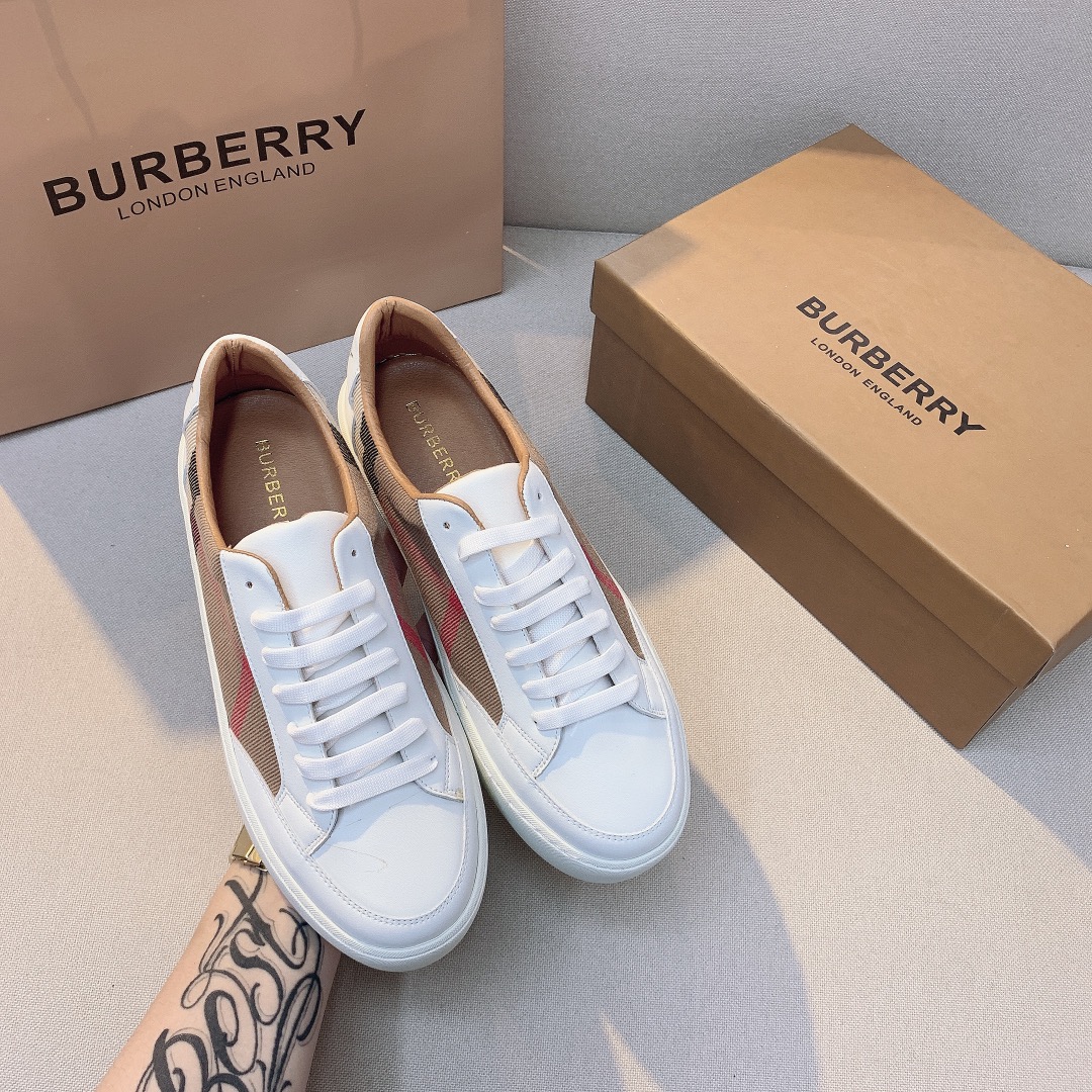 B-Y special plaid small white shoes