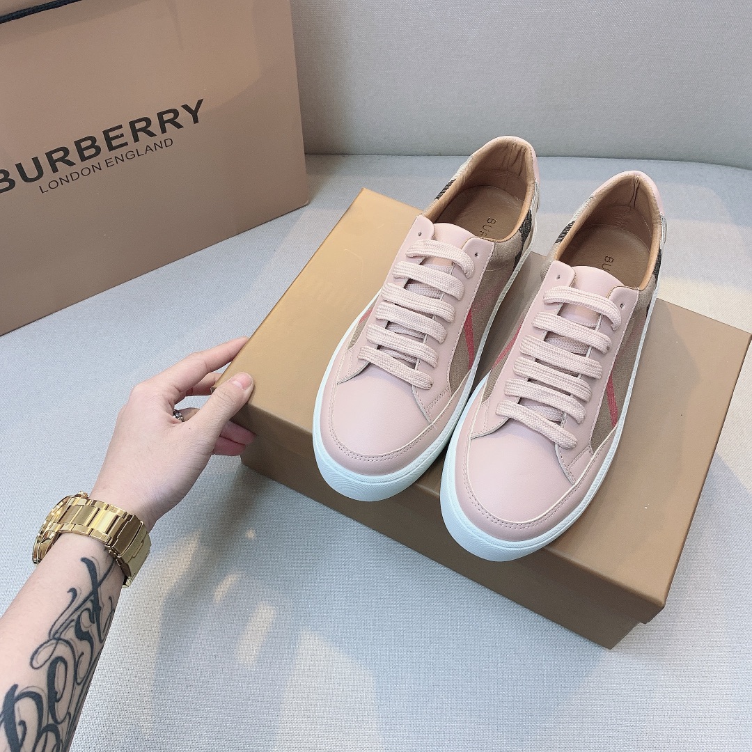 B-Y special plaid small white shoes