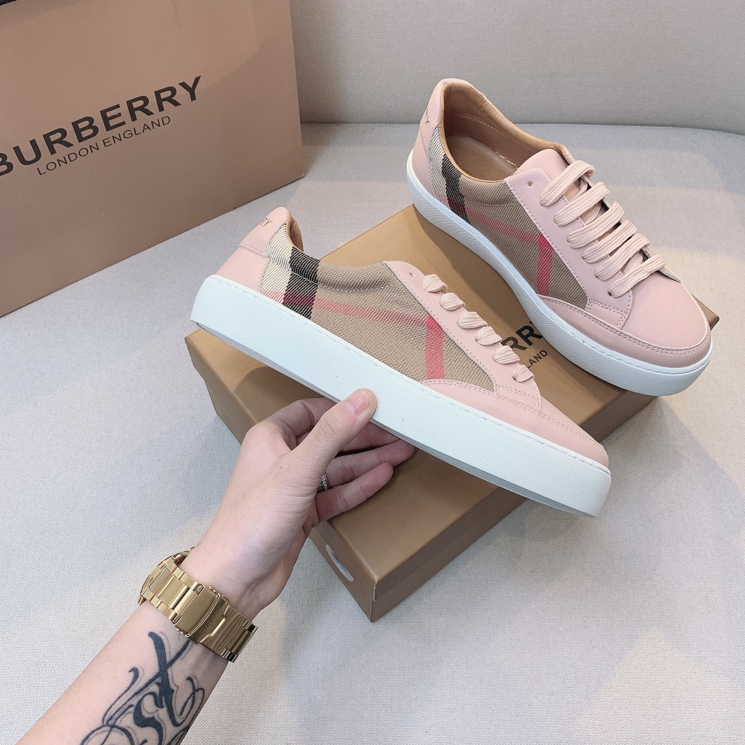 B-Y special plaid small white shoes