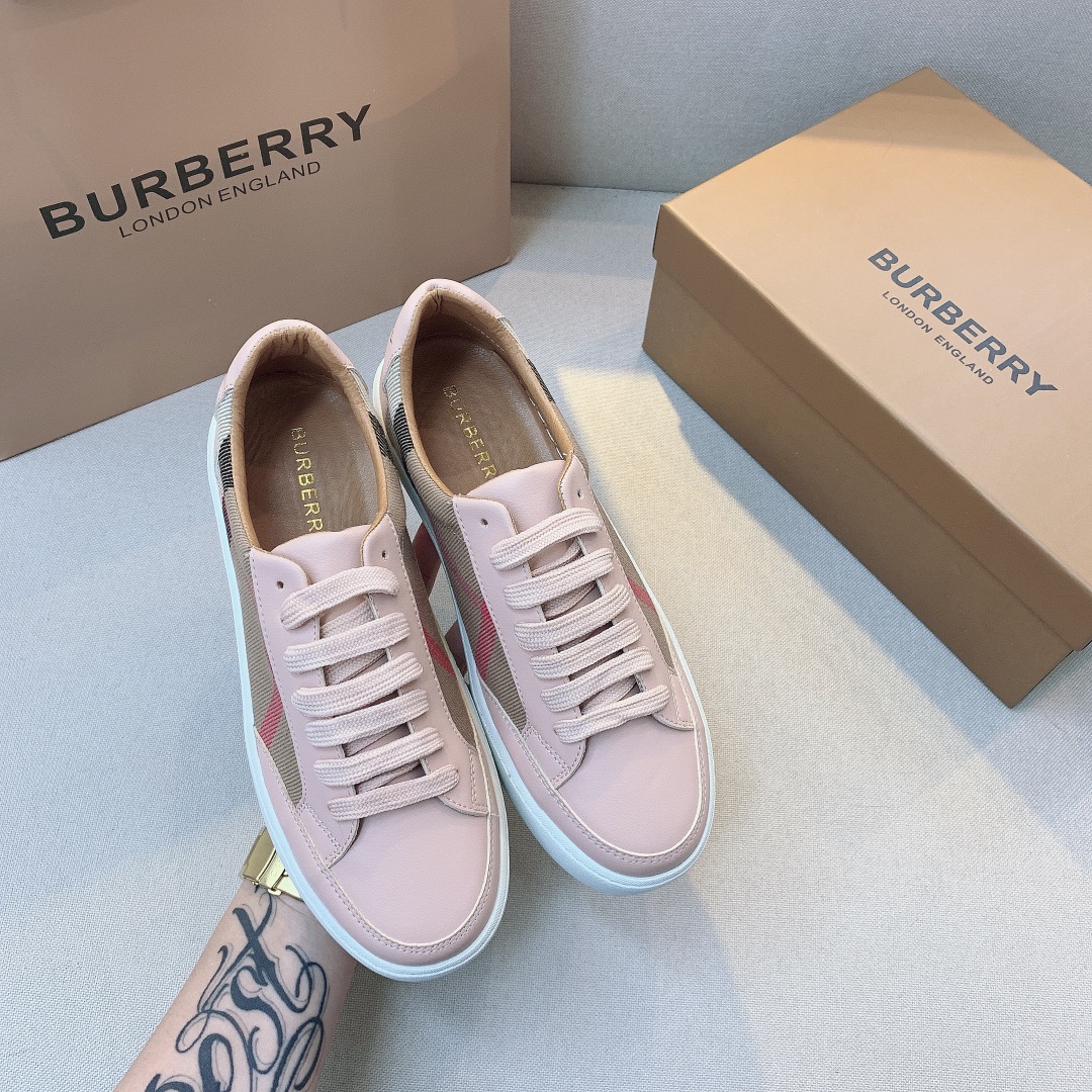 B-Y special plaid small white shoes