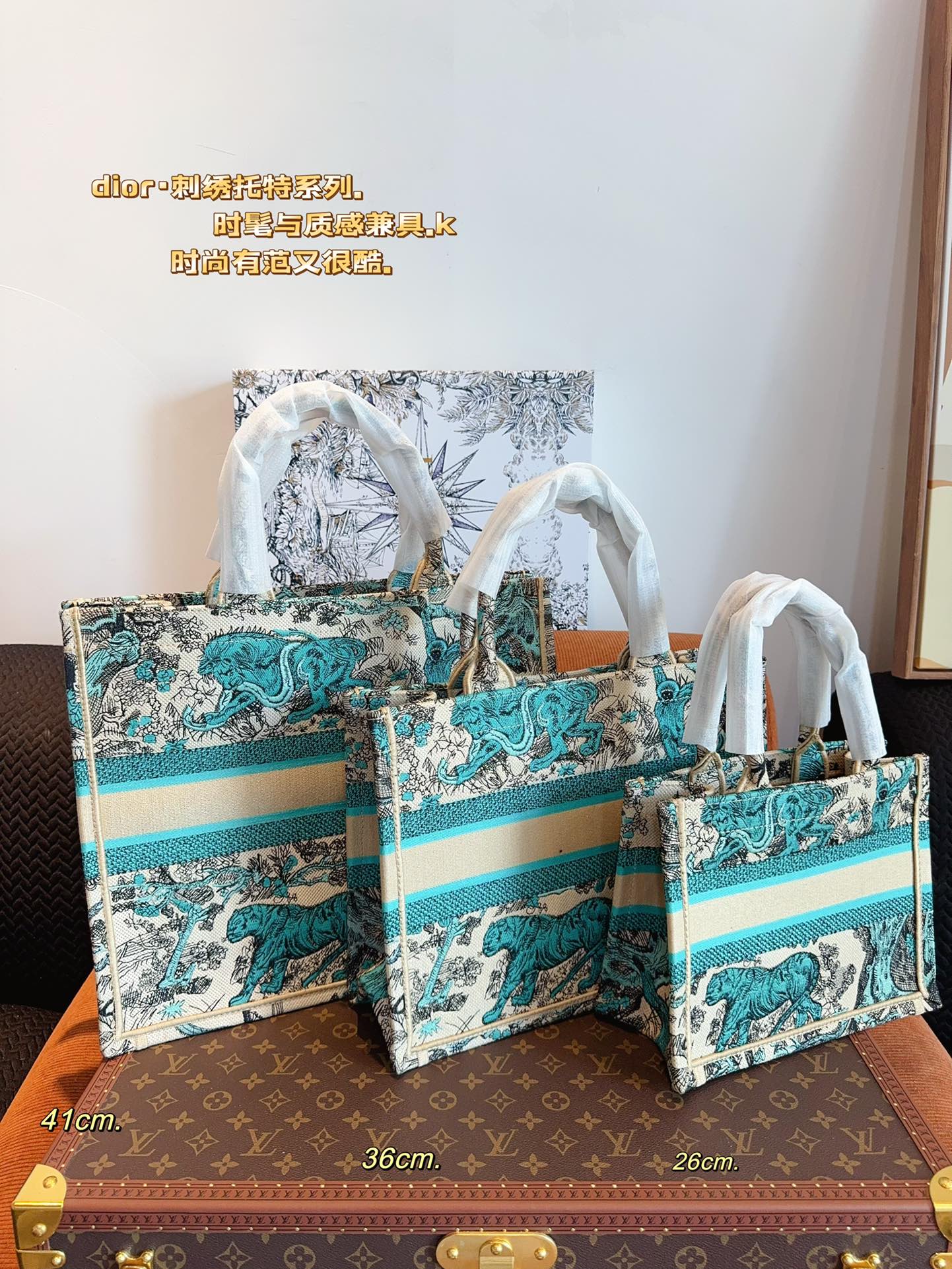 D-R CDBooktote24 latest shopping bag Three-dimensional embroidery is not ordinary goods