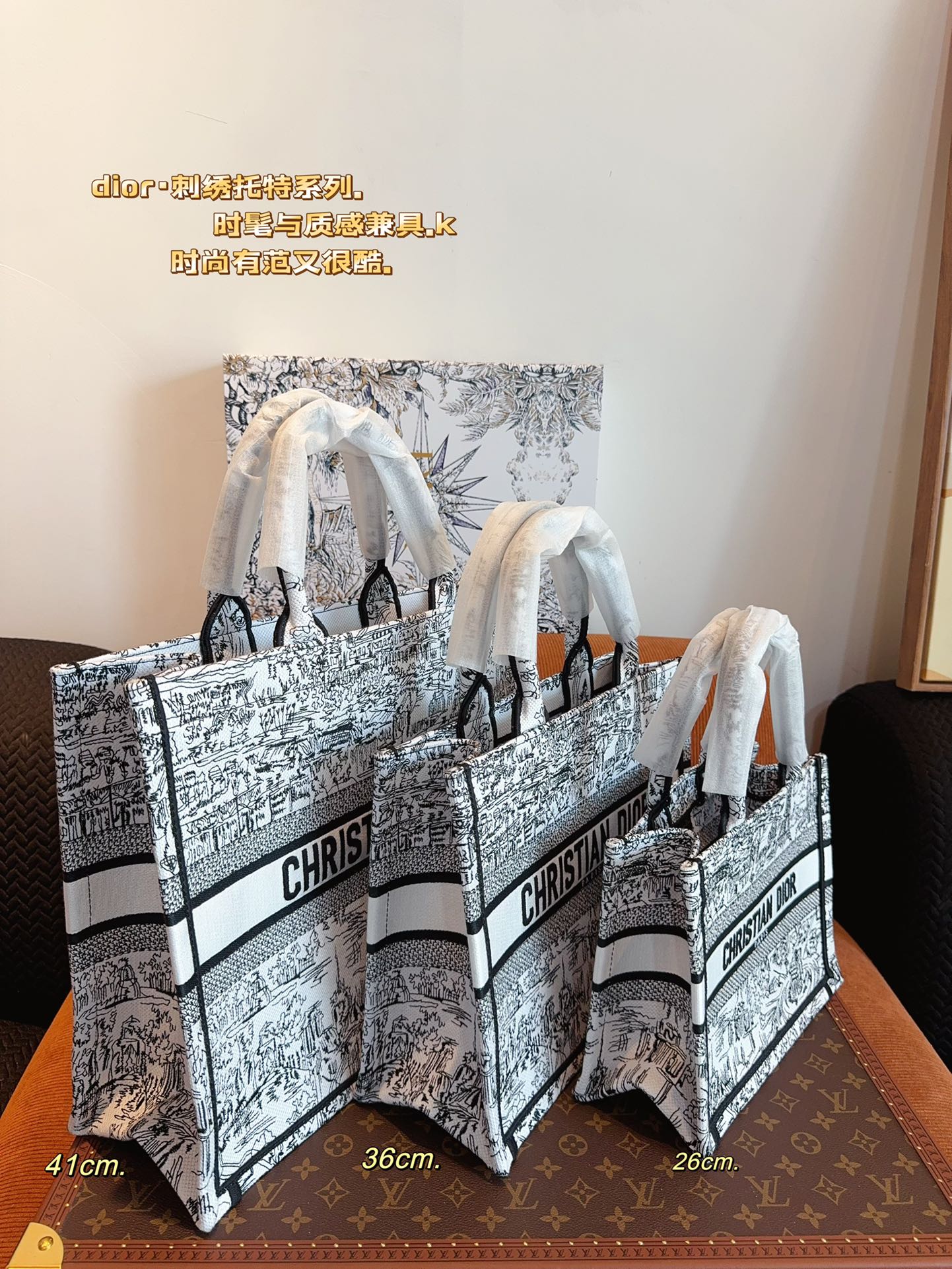 D-R CDBooktote24 latest shopping bag Three-dimensional embroidery is not ordinary goods