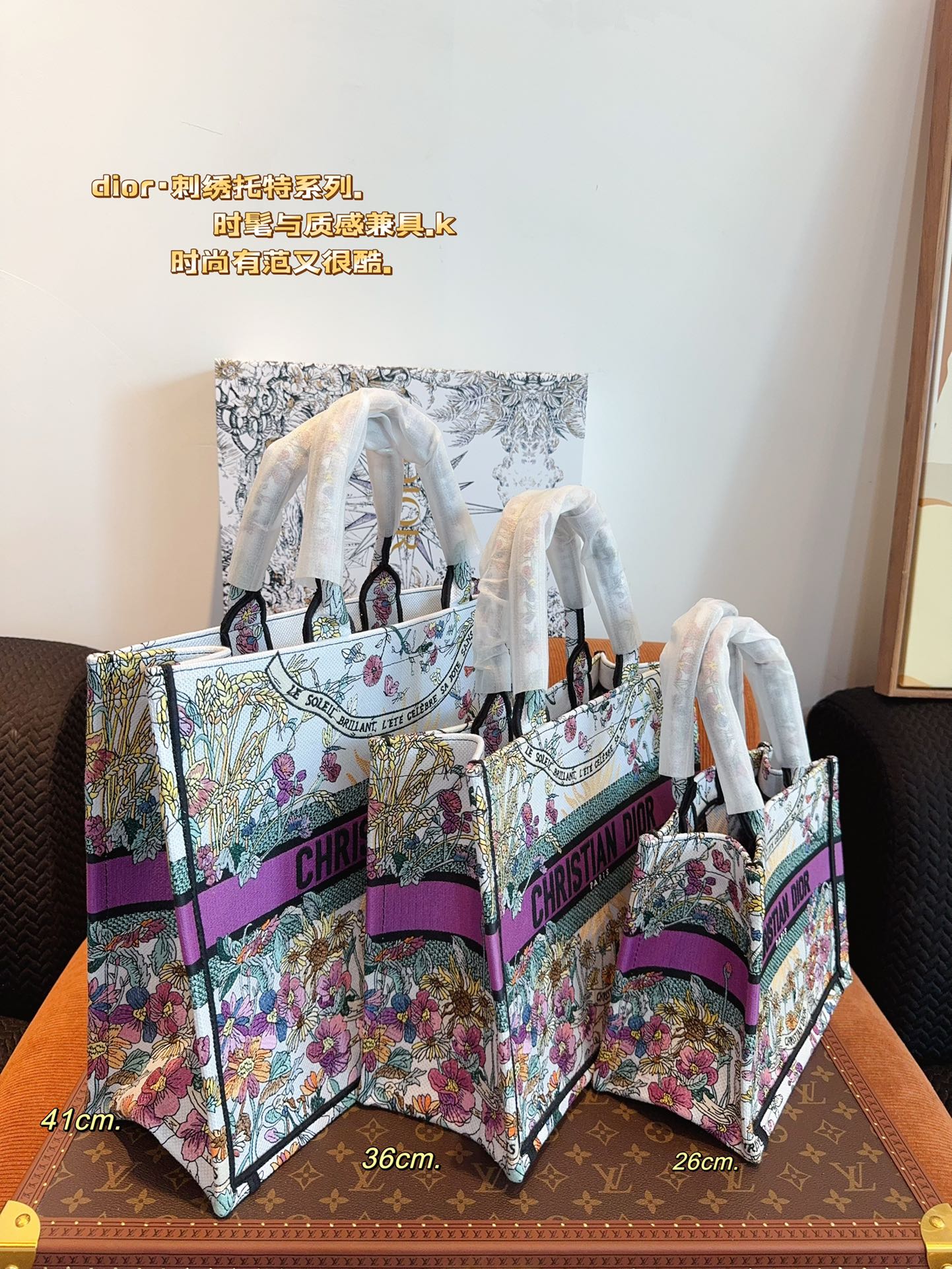 D-R CDBooktote24 latest shopping bag Three-dimensional embroidery is not ordinary goods