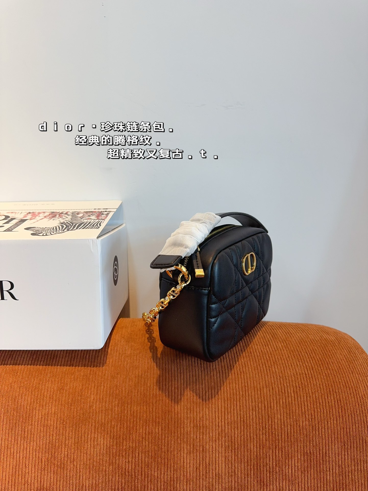 D-R Handle camera bag. Retro, elegant and full of high sense. Moderate size