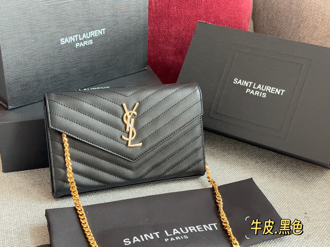 YS-L Woc envelope wrapped caviar cowhide looks very good! Wear resistance and durability!