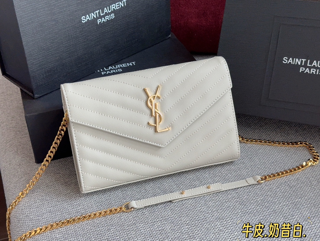 YS-L Woc envelope wrapped caviar cowhide looks very good! Wear resistance and durability!