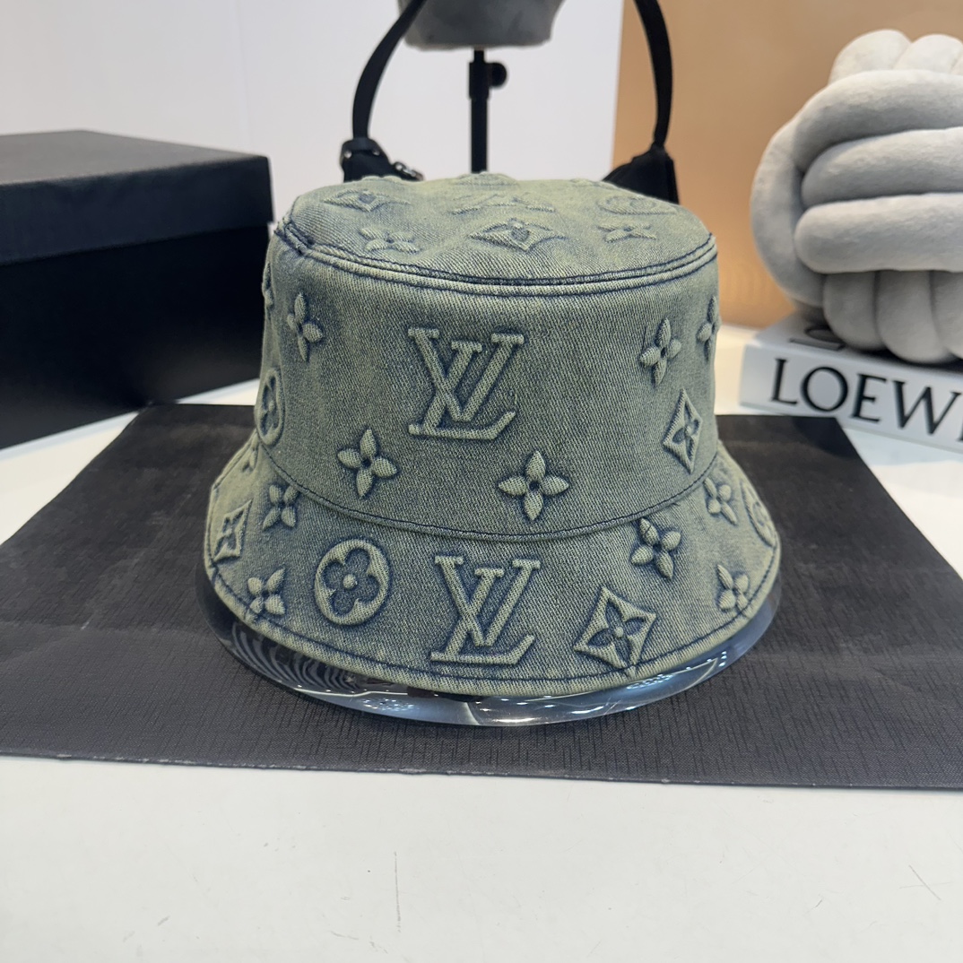 L-V New cowboy fisherman's hat new technology fabric, bucket hat type huge cover face.You can wear material 57cm all year round.