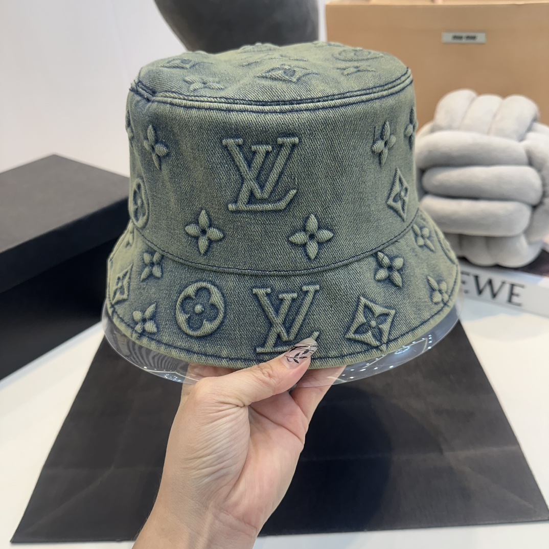 L-V New cowboy fisherman's hat new technology fabric, bucket hat type huge cover face.You can wear material 57cm all year round.