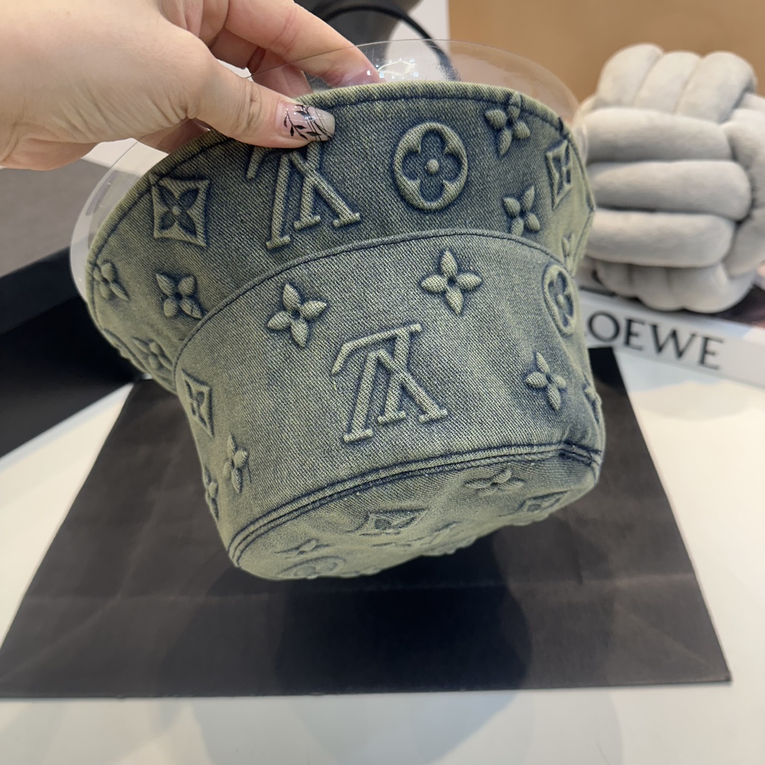 L-V New cowboy fisherman's hat new technology fabric, bucket hat type huge cover face.You can wear material 57cm all year round.